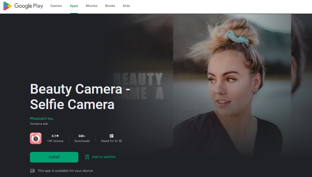 Aplikasi makeup wajah terbaik Android - Beauty Camera