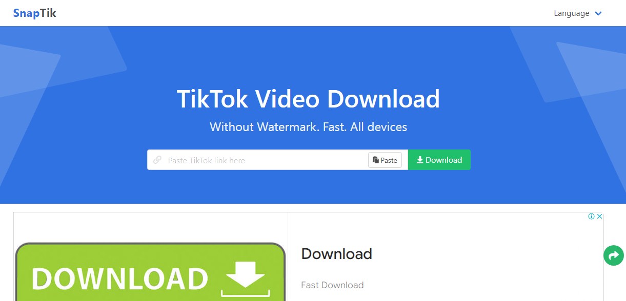 Download Video Tiktok Tanpa Aplikasi SnapTik