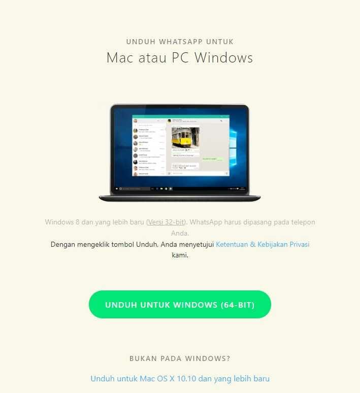 Install WhatsApp di Laptop