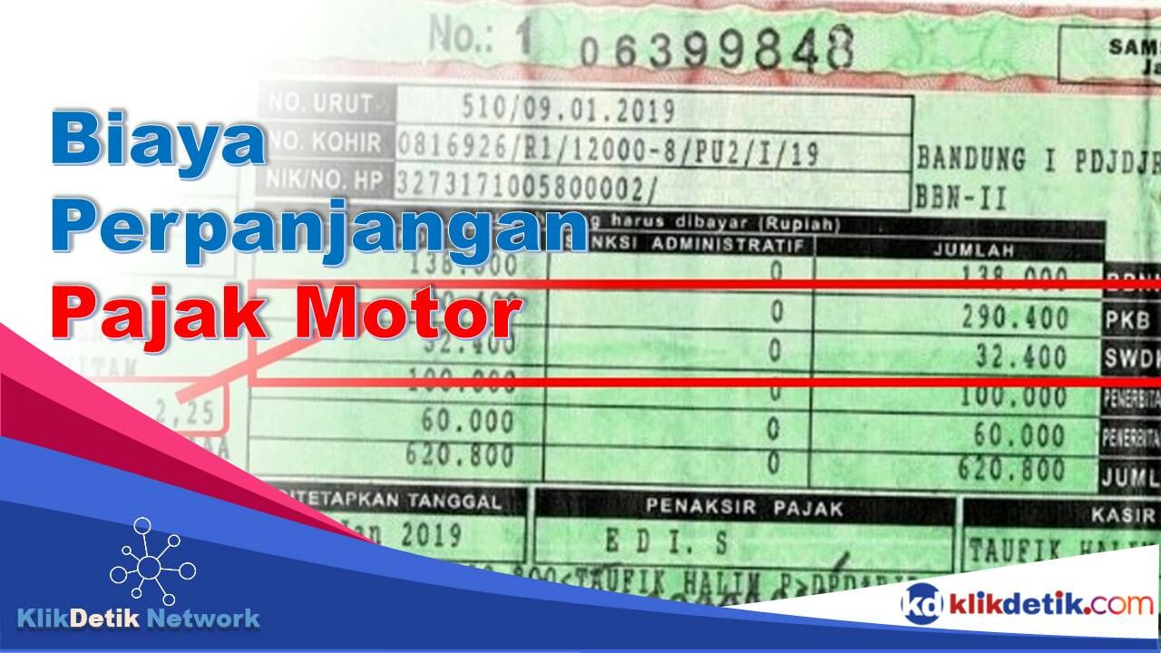 Biaya Perpanjangan Pajak Motor