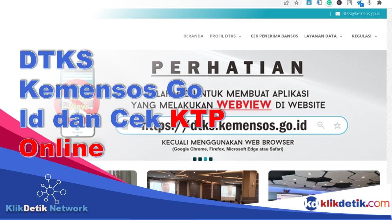 DTKS Kemensos Go Id dan Cek KTP online