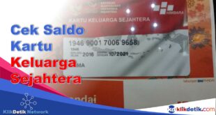 Saldo Kartu Keluarga Sejahtera