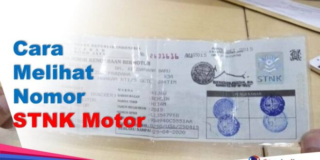 Cara Melihat Nomor STNK Motor