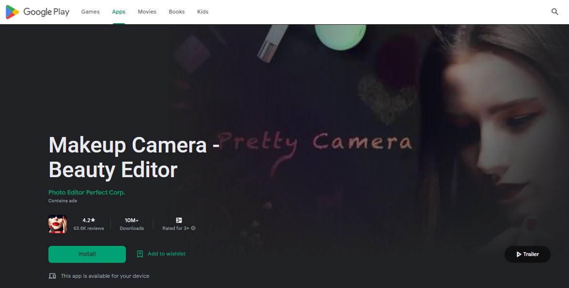 Aplikasi makeup wajah terbaik Android - Makeup Camera