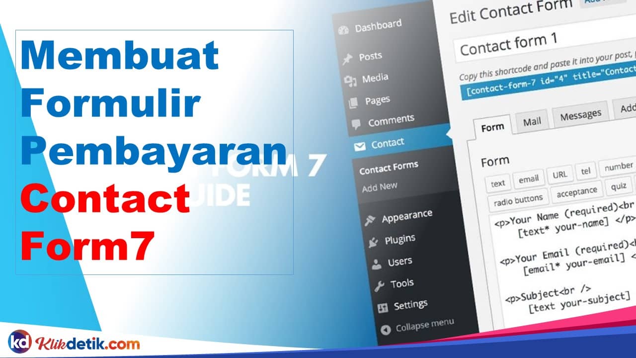 Pembuatan Formulir Pembayaran Invoice Contact Form7