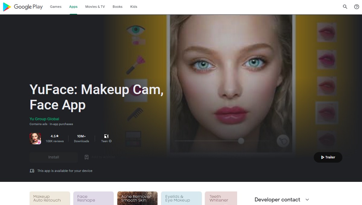 YuFace - MakeupCam Face App