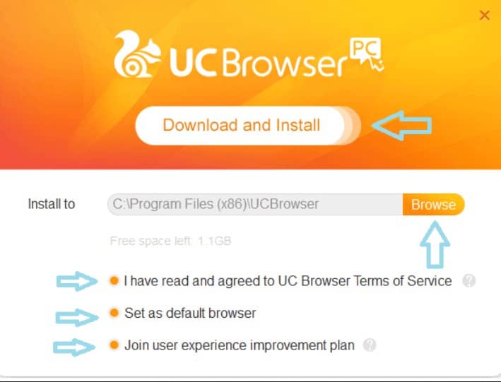 Aplikasi UC Browser Download Install