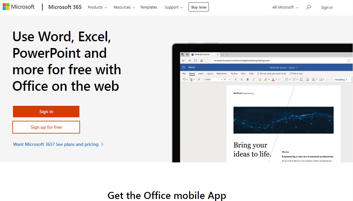 Aplikasi pengolah kata adalah - MS Office Online