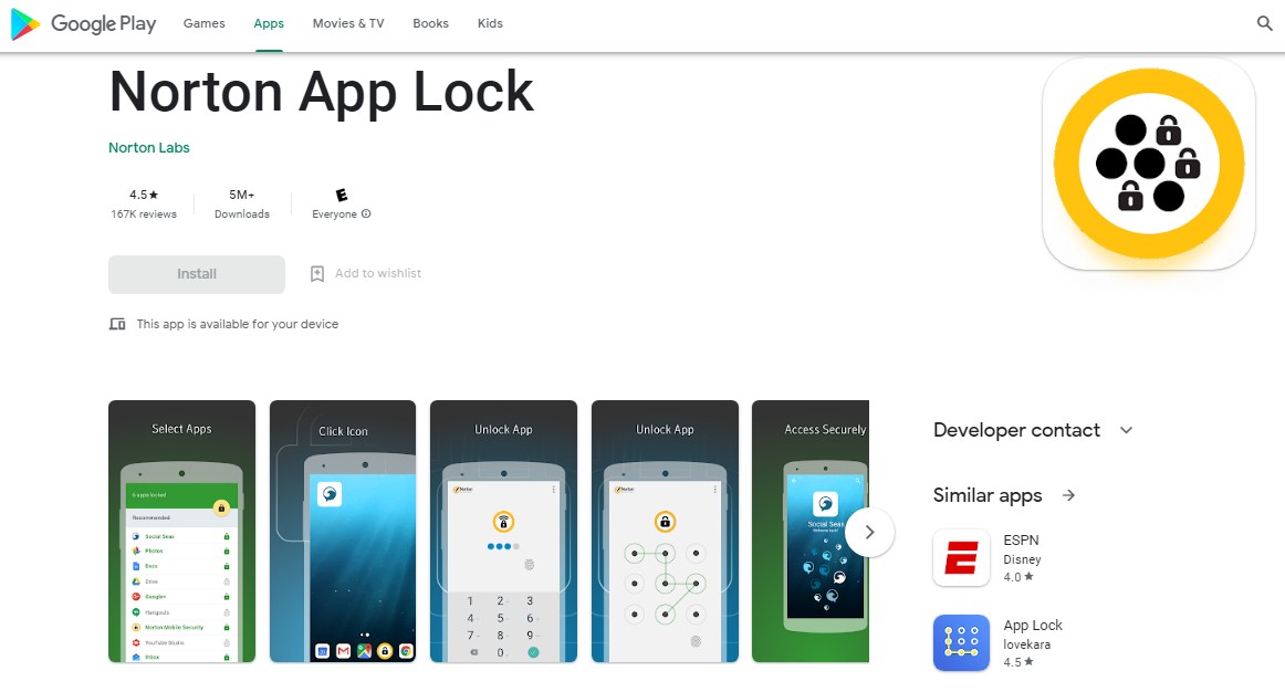 Cara Kunci Aplikasi Norton App Lock