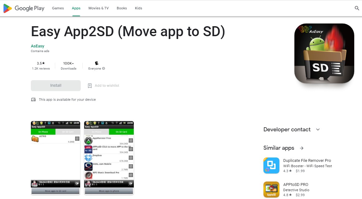 Cara memindah aplikasi ke kartu SD Easy App2SD