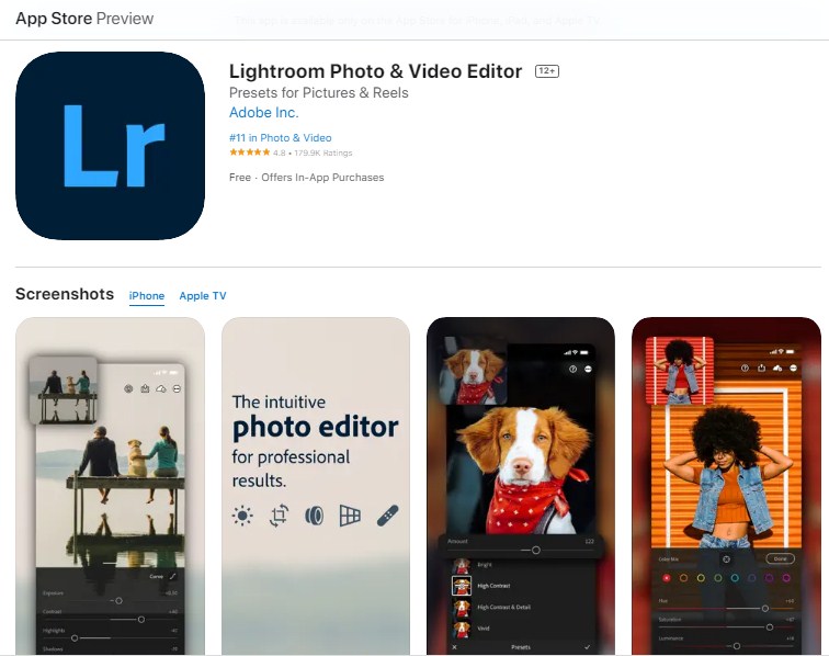 Lightroom Photo and Video Editor