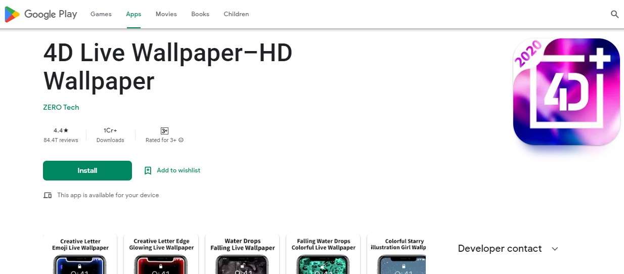 4D Live Wallpaper–HD Wallpaper