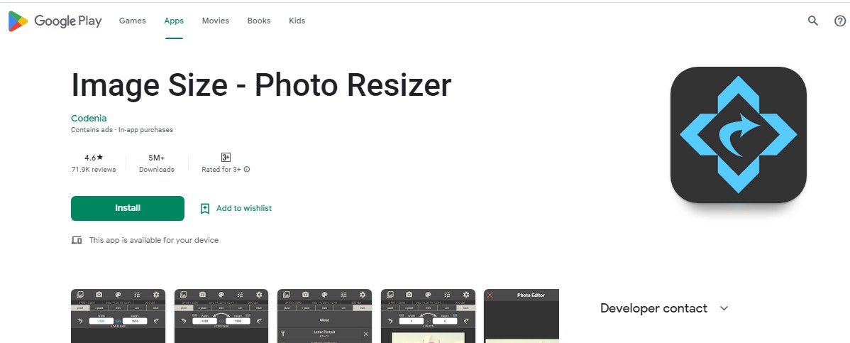 Aplikasi Kompres Foto Image Size Photo Resizer