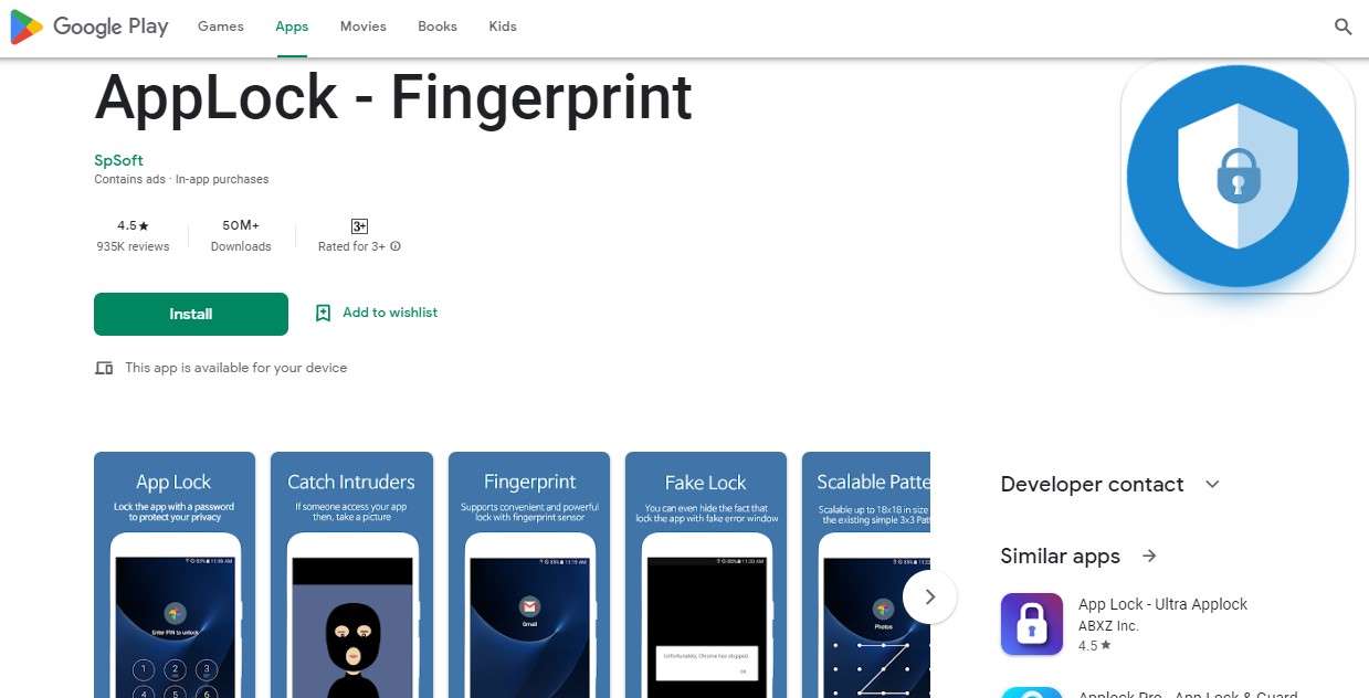 Aplikasi Kunci Terbaik AppLock Fingerprint