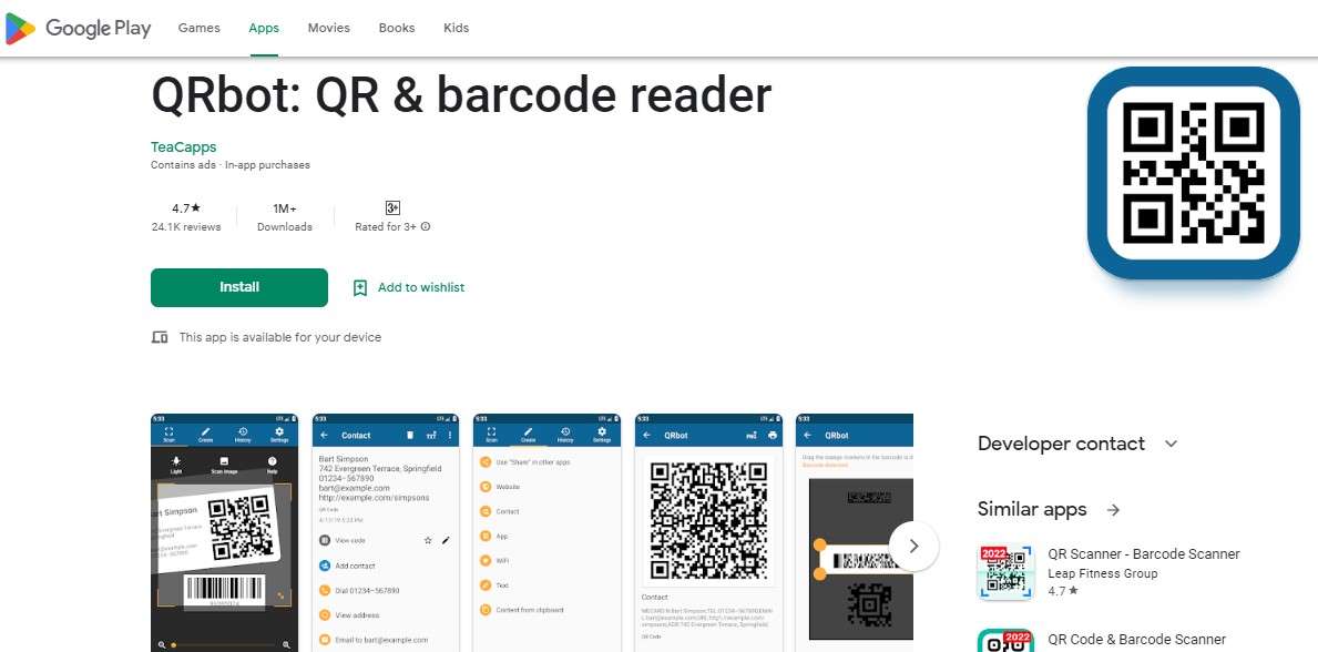 Aplikasi Scan Barcode QRbot