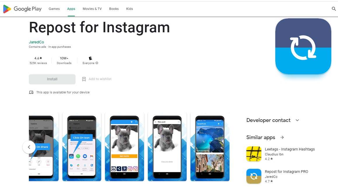 Aplikasi Untuk Download Video di Instagram Repost for Instagram