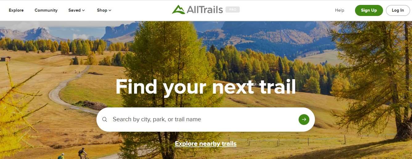 Aplikasi maps terbaik AllTrails
