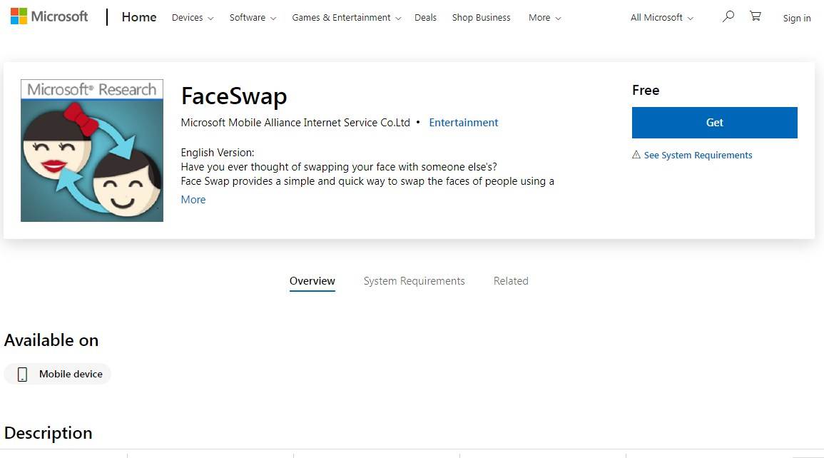 Aplikasi merubah wajah Microsoft FaceSwap