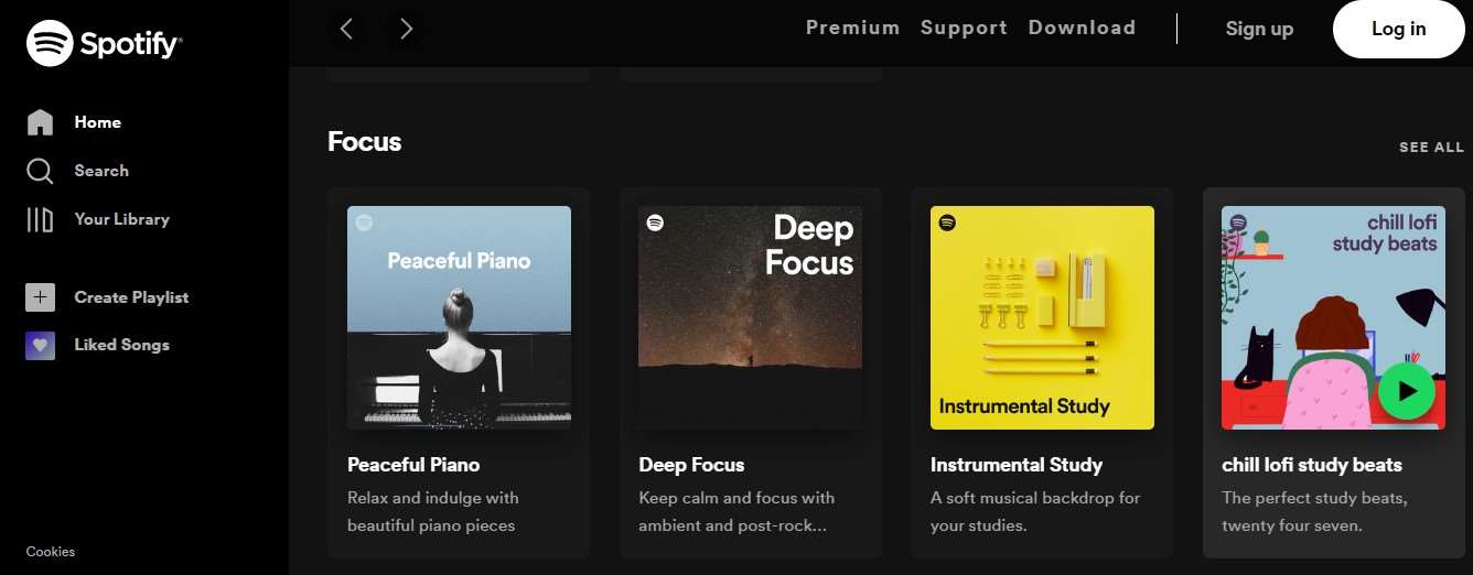 Aplikasi pemutar musik Spotify