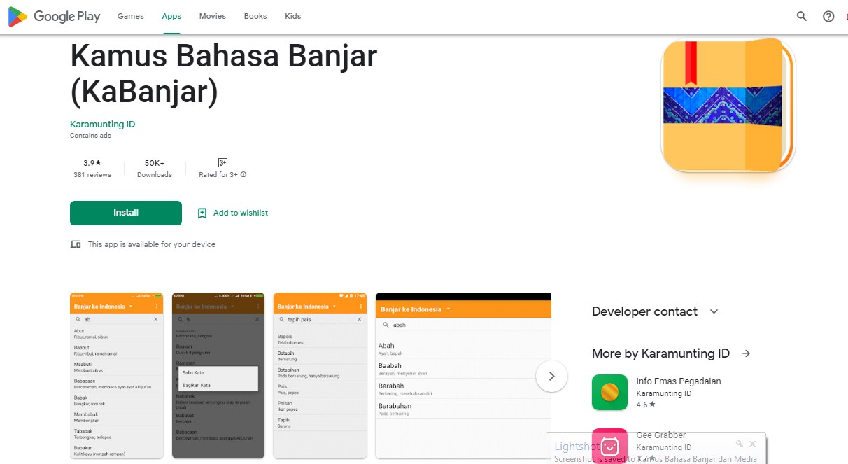 Aplikasi translate Bahasa Banjar Kamus Bahasa Banjar KaBanjar