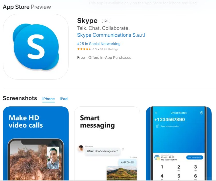 Aplikasi video call gratis Skype