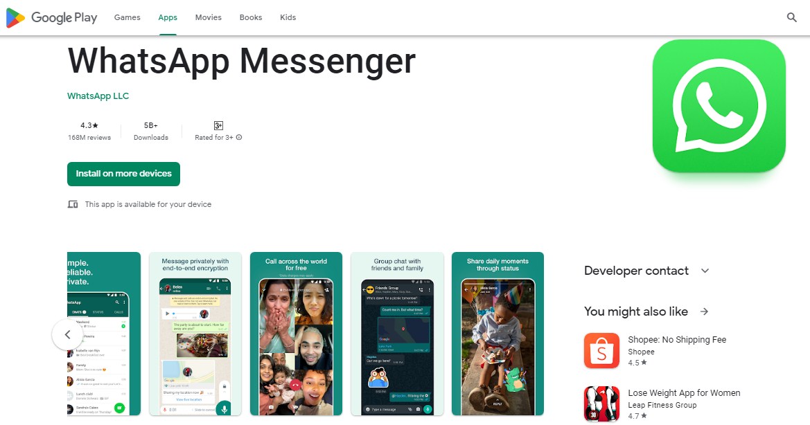 Aplikasi video call gratis WhatsApp Messenger