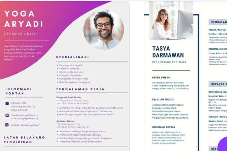 Contoh Aplikasi Pembuat CV