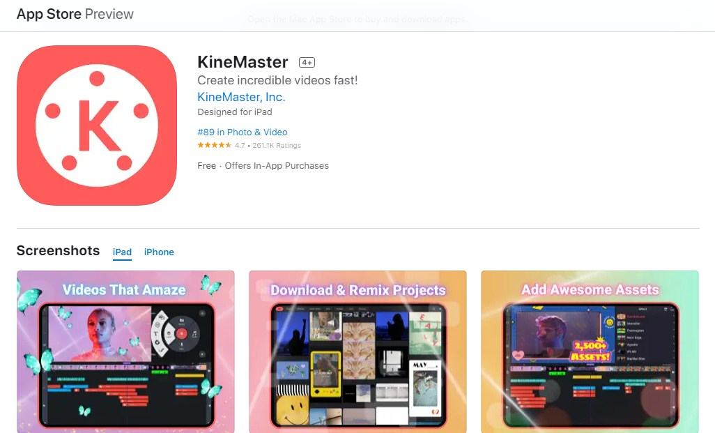 Download Aplikasi Kinemaster iOS