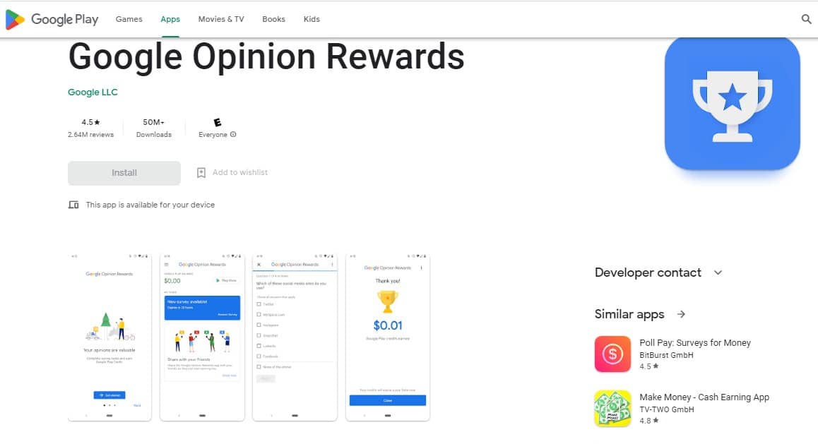 Google Opinion Rewards