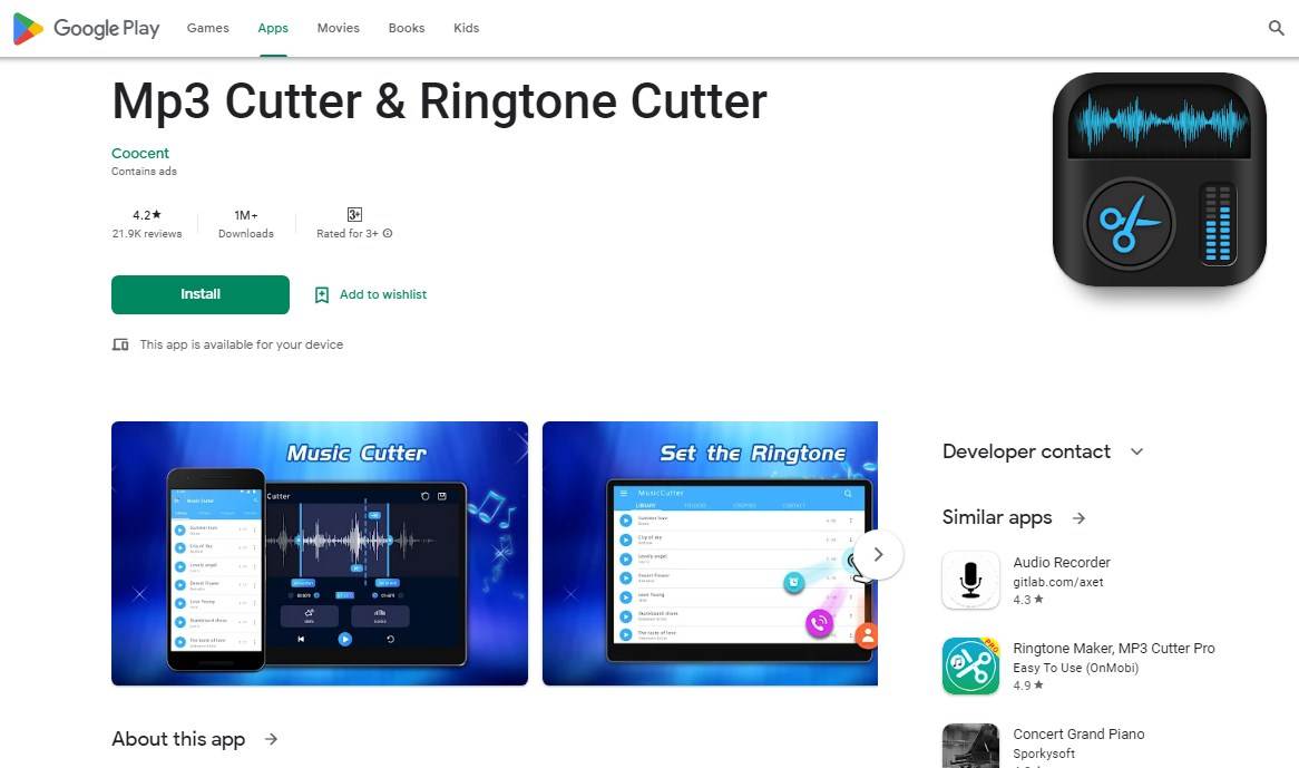 Mp3 Cutter and Ringtone Cutter