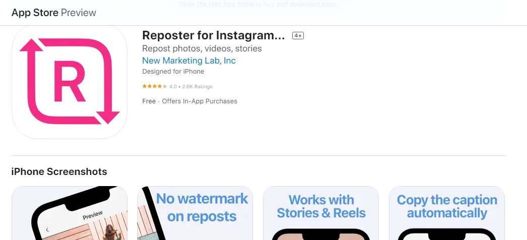 Reposter for Instagram