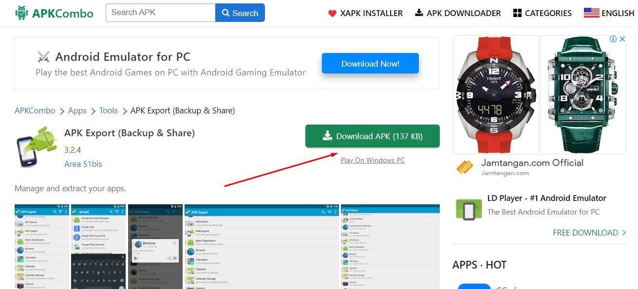APK Export (Backup & Share)