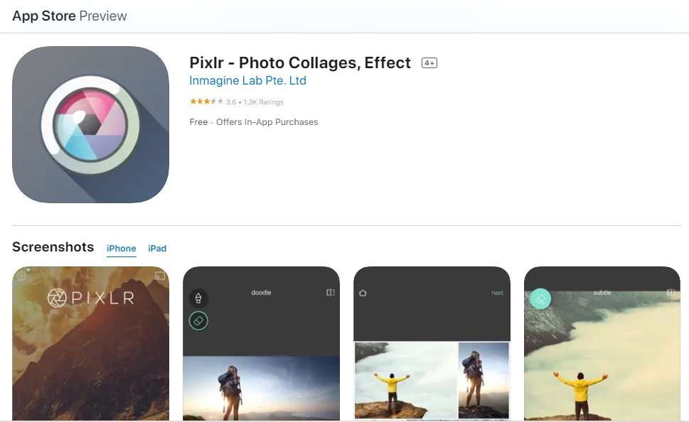 Aplikasi Edit Foto dan Video - Pixlr - Photo Collages, Effect