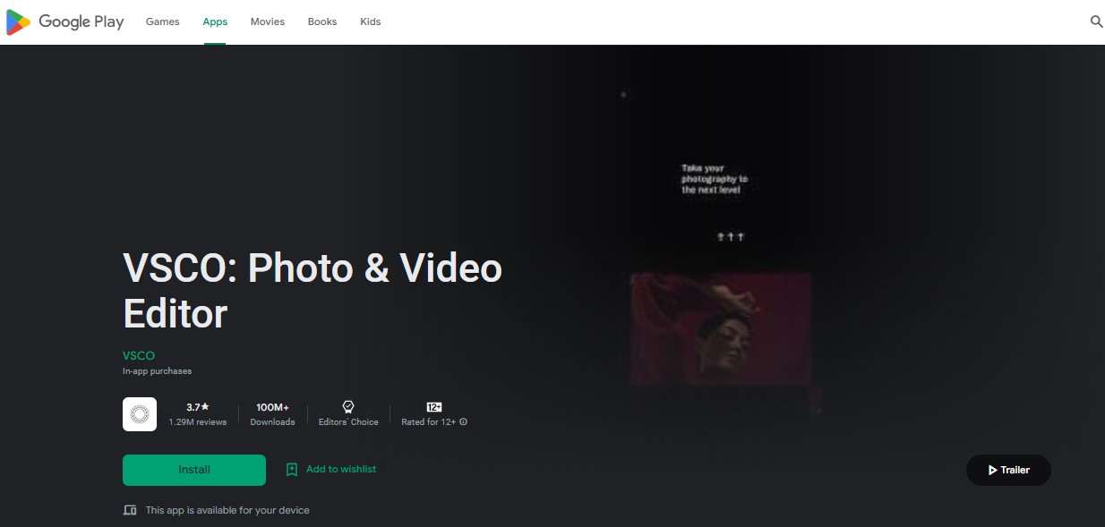 Aplikasi Edit Foto dan Video - VSCO Photo & Video Editor