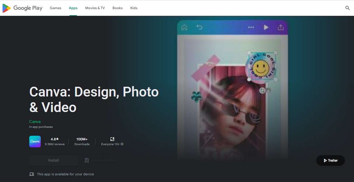 Aplikasi Gambar Android Canva Design, Photo & Video