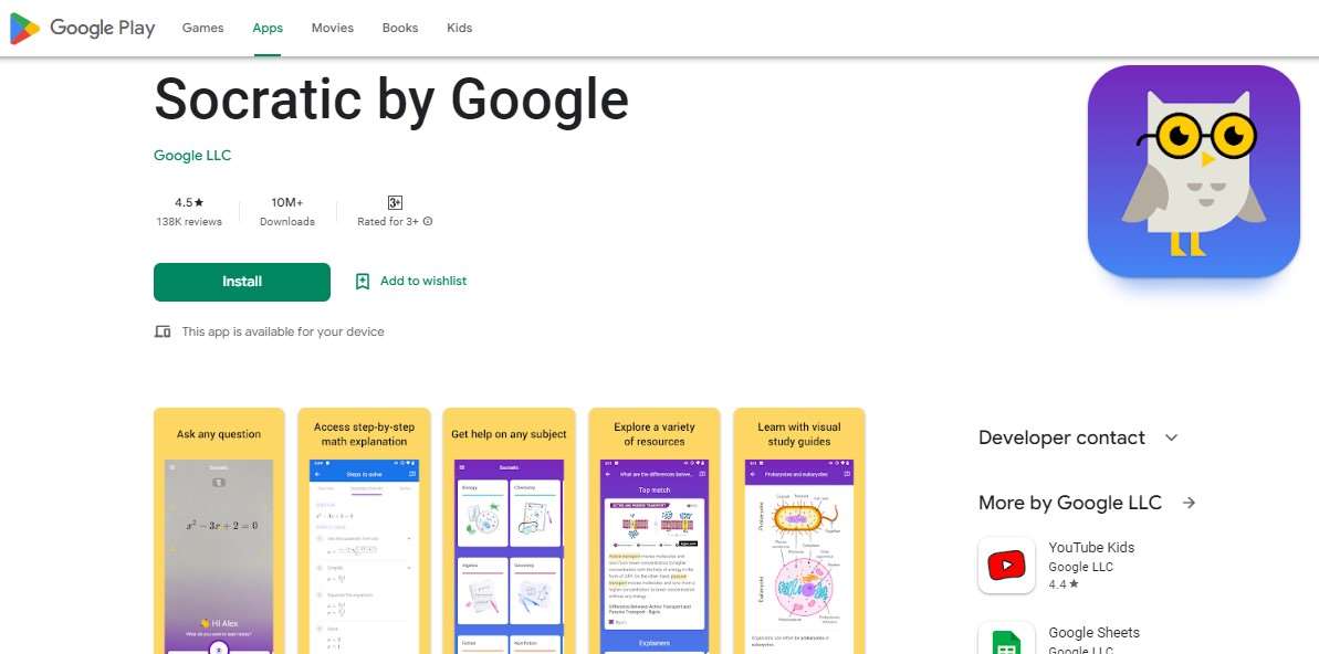 Aplikasi Jawaban Matematika Socratic by Google