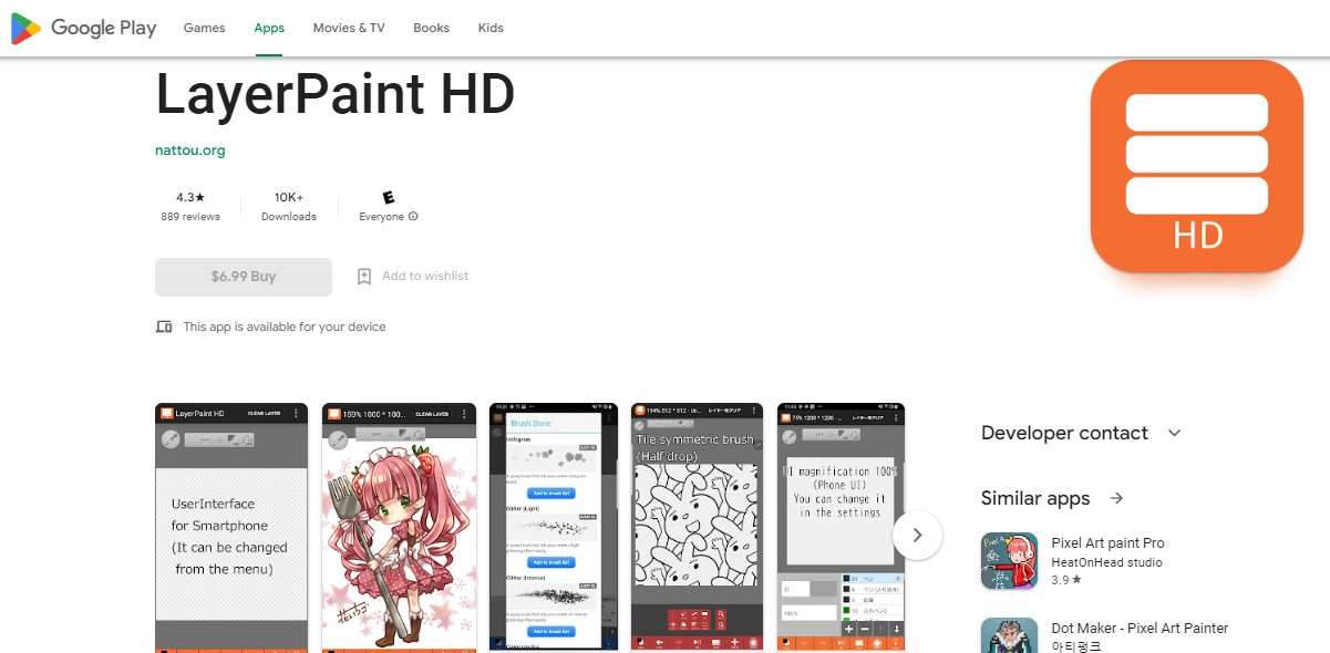 Aplikasi Menggambar di Android LayerPaint HD