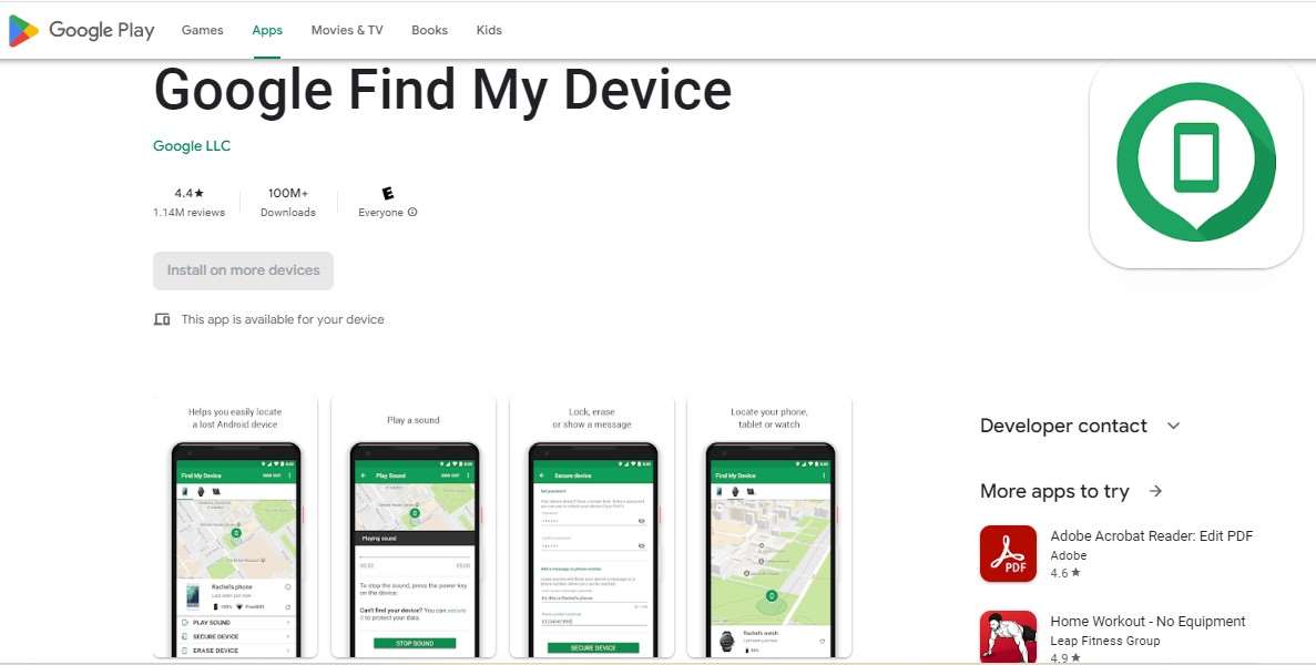 Aplikasi Pelacak IMEI - Google Find My Device