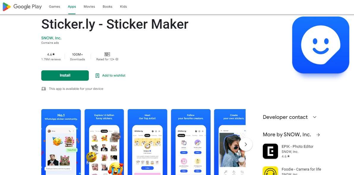 Aplikasi Pembuat Stiker Sticker.ly - Sticker Maker