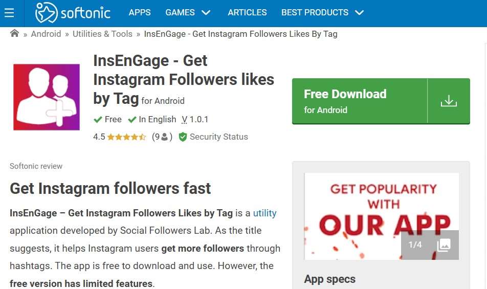 Aplikasi Penambah Followers Instagram InsEngage
