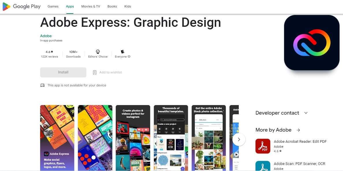 Aplikasi Penggabung Foto Adobe Express