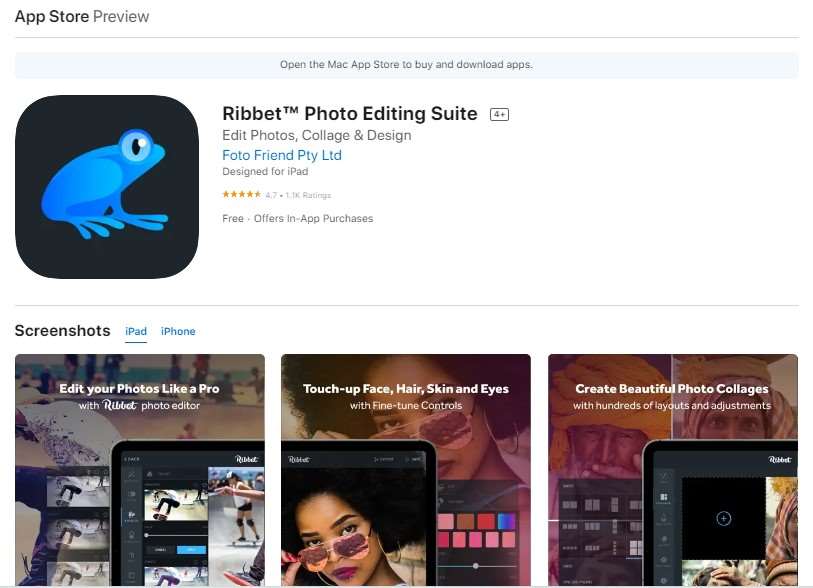 Aplikasi Penggabung Foto Ribbet™ Photo Editing Suite