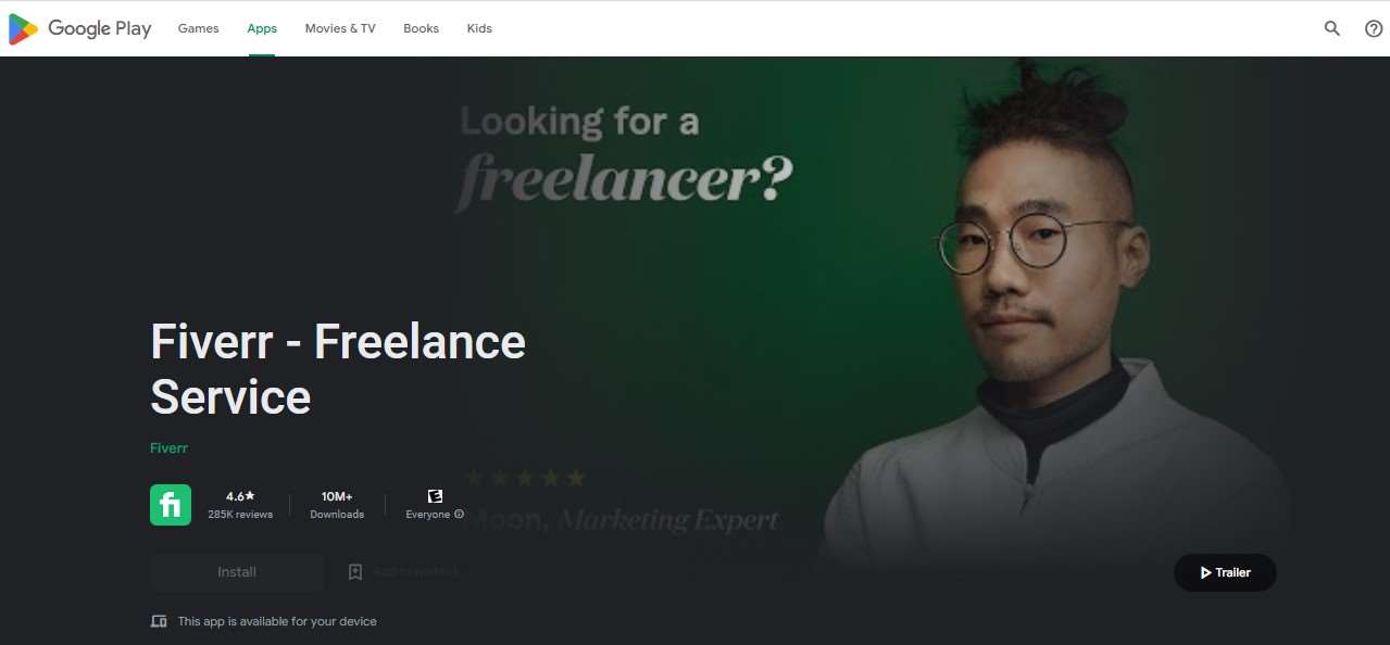 Aplikasi Penghasil Uang Offline Fiverr Freelance Service
