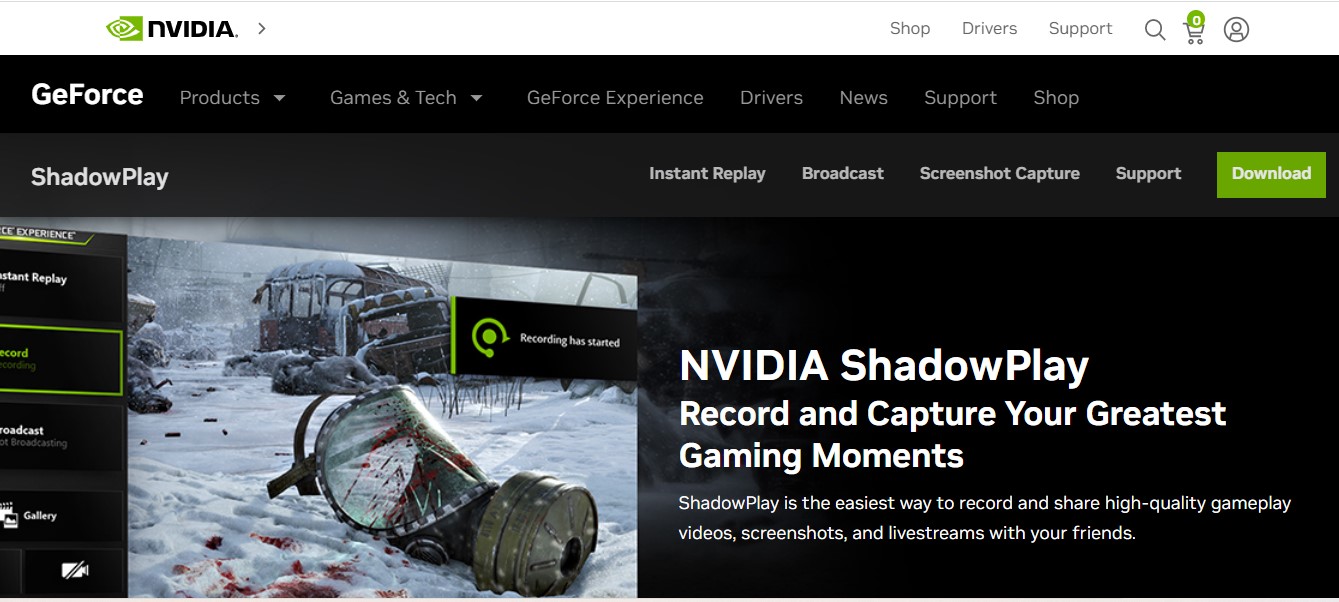 Aplikasi Record Layar Laptop nVidia ShadowPlay