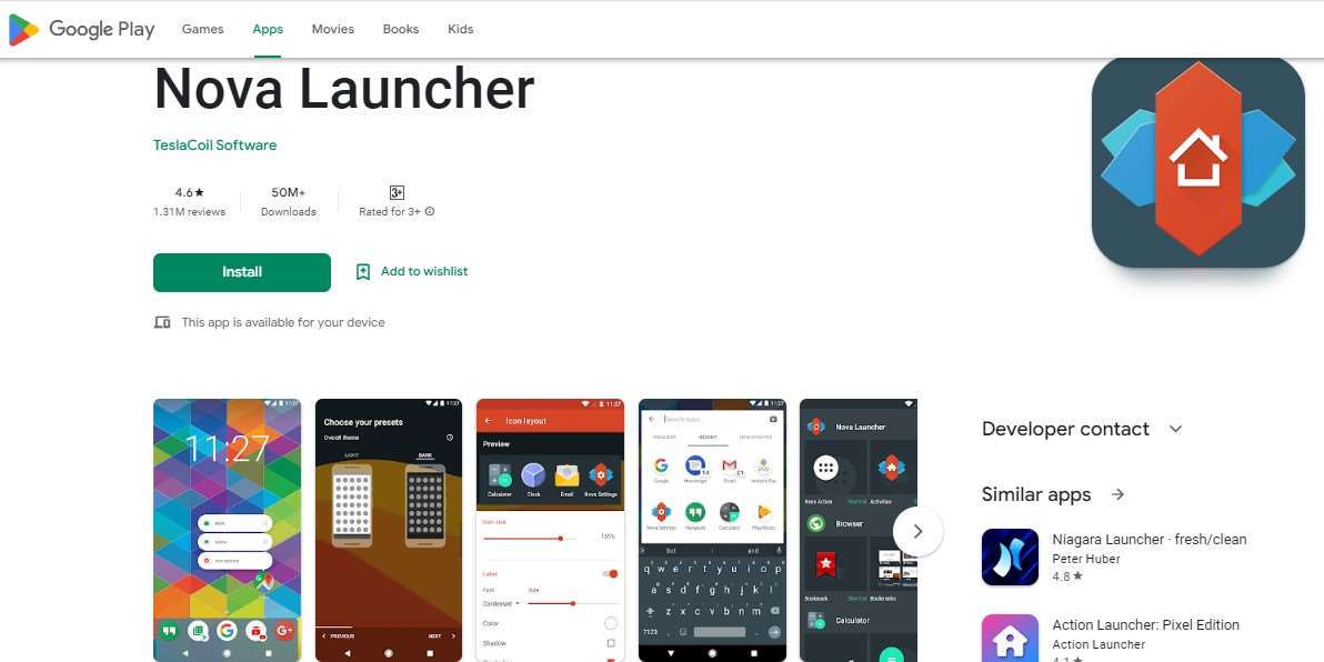 Aplikasi Tema HP Android Nova Launcher