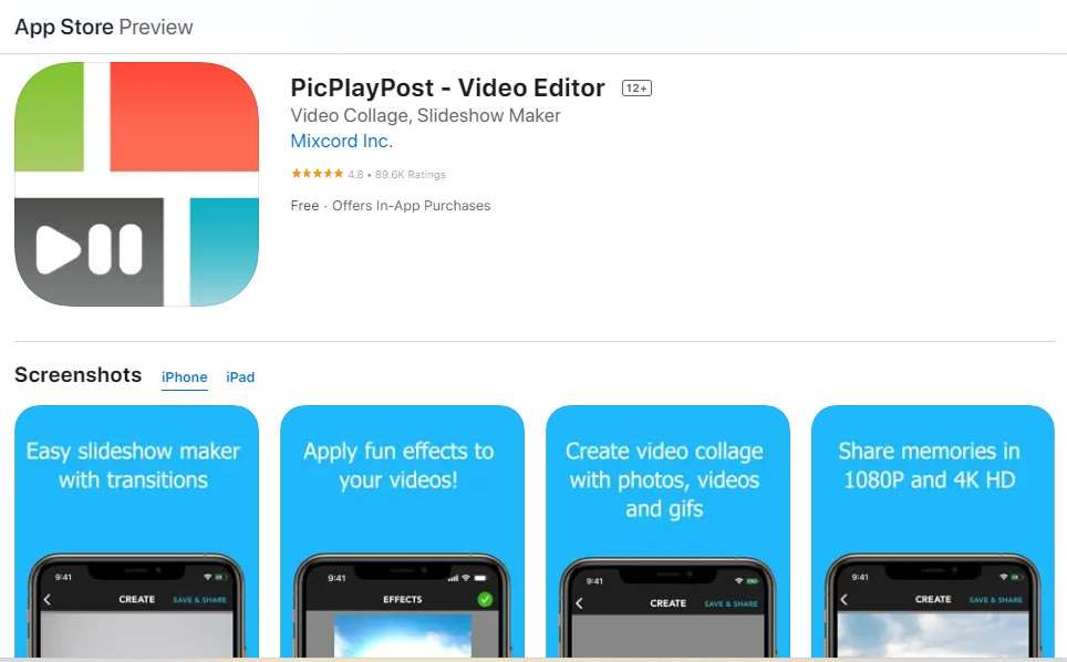 Aplikasi Video Editor PicPlayPost - Video Editor