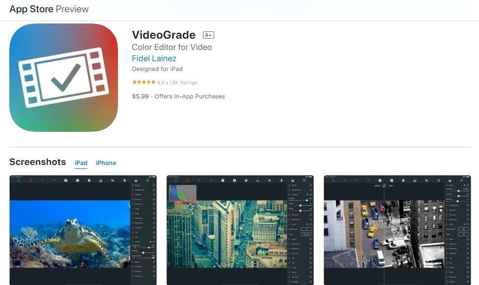 Aplikasi Video Editor VideoGrade