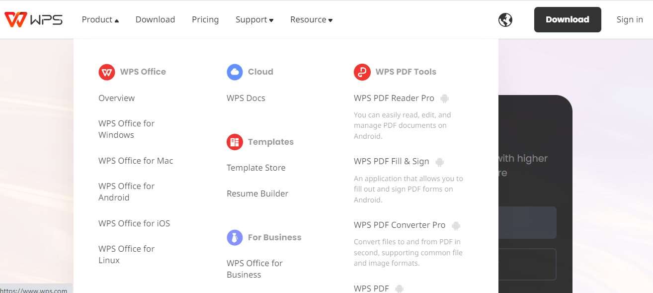 Aplikasi WPS Office Produk WPS