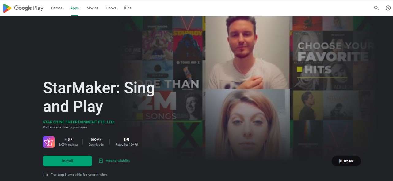Aplikasi karaoke terbaik StarMaker Sing and Play