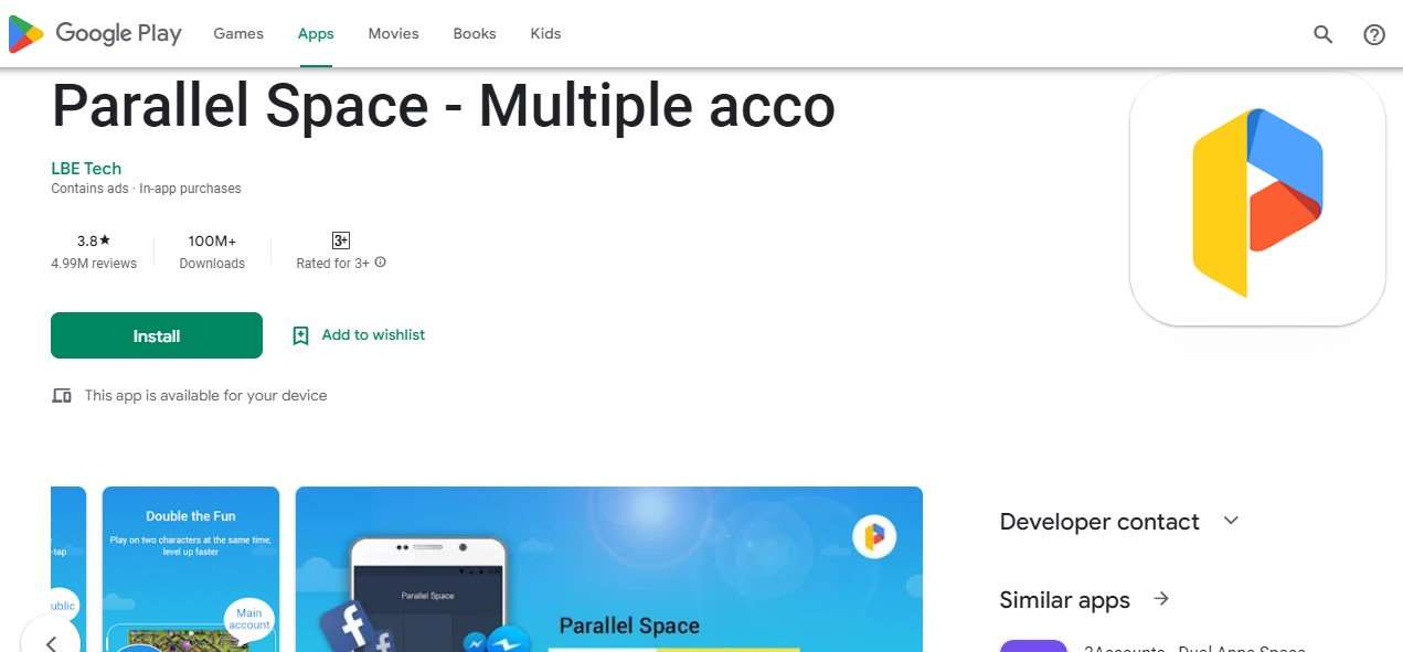 Cara Menggandakan Aplikasi Parallel Space - Multiple acco